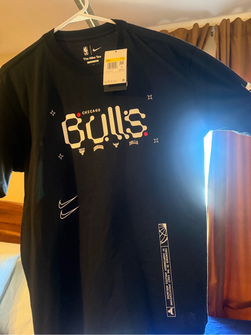 Nike Black T‑Shirt with White Logo Detail